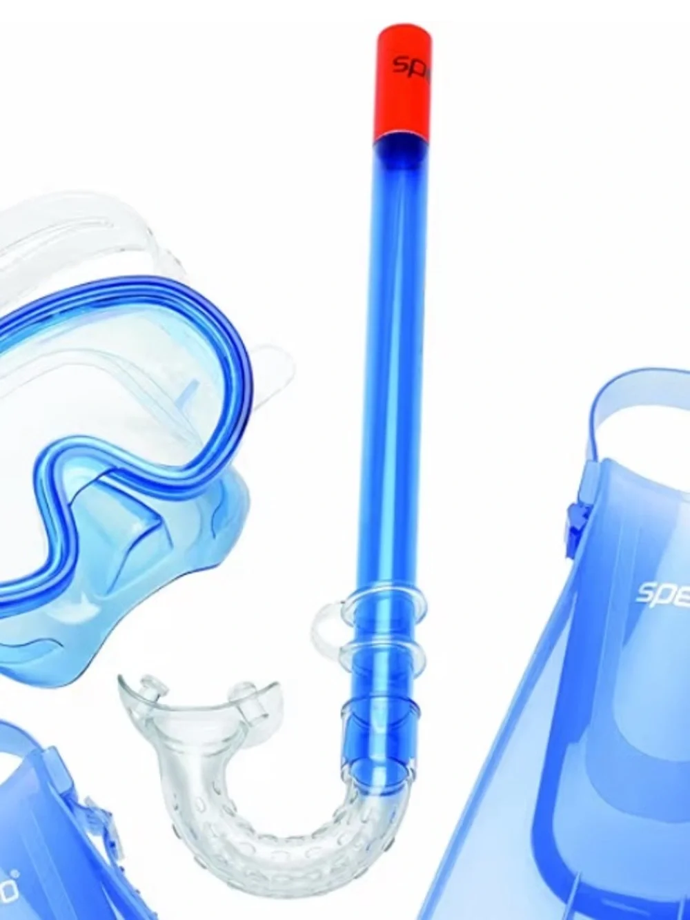 Speedo ‘Aqua Quest’ Swim Mask, Snorkel, & Fin Set KIDS S/M Age 3-8 - OCEAN BLUE